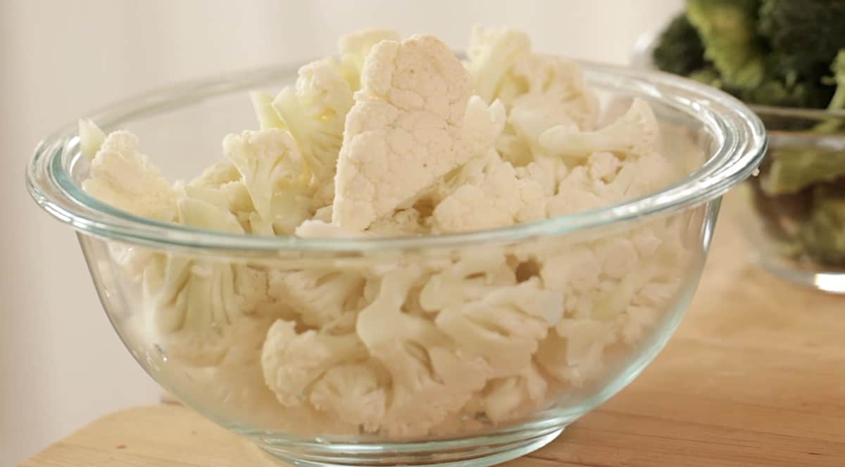 a bowl of cauliflower florets