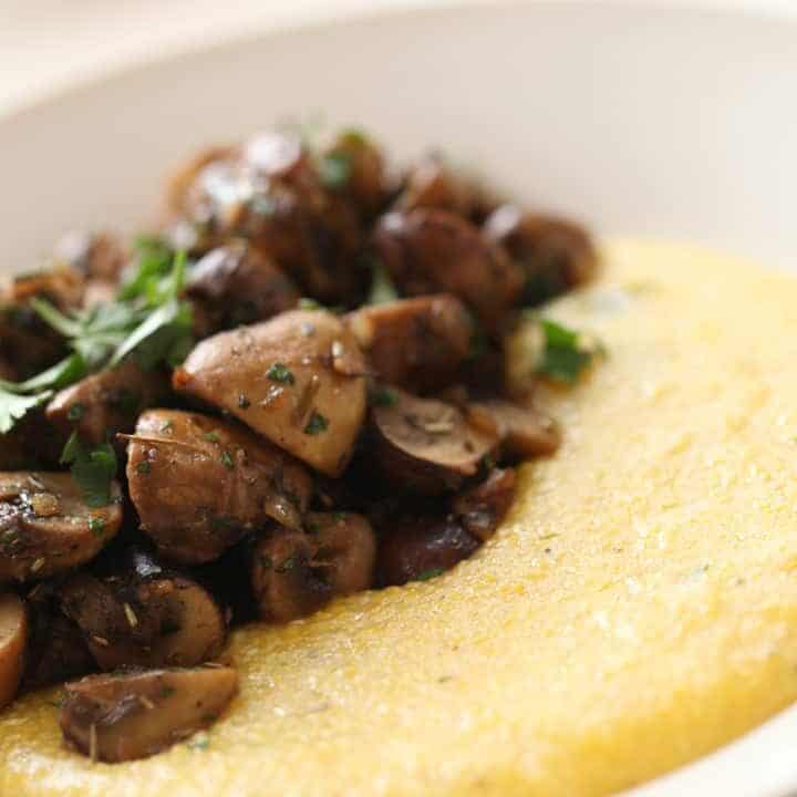 Mushroom Ragout with Polenta