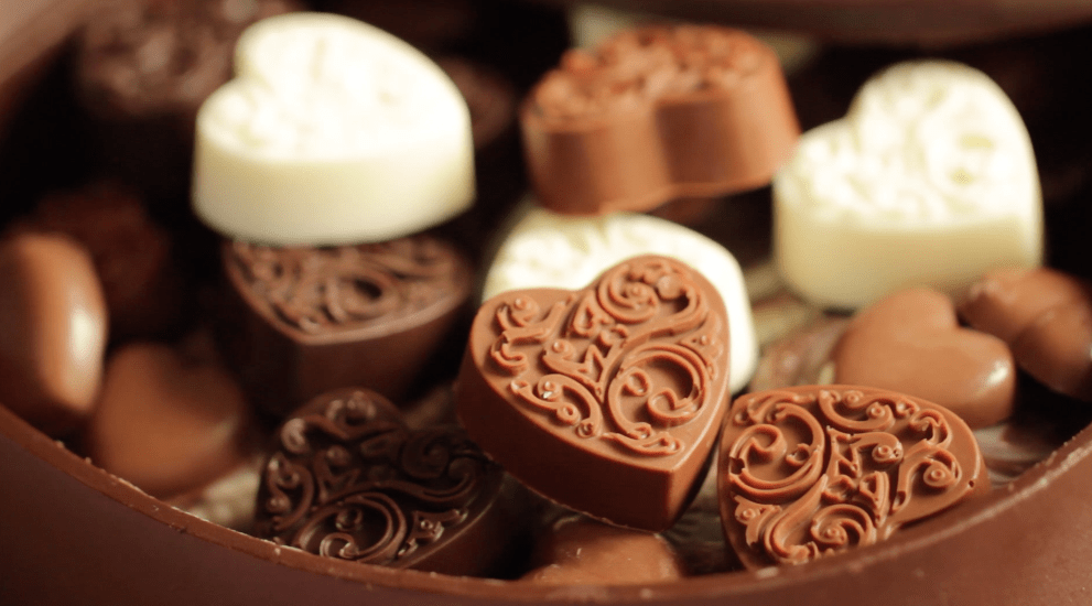 Homemade Chocolates in edible chocolate box