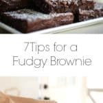 Collage of shots of Fudgy Brownies