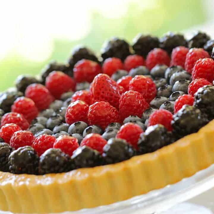 Red, White and Blue Fruit Tart