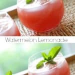 Watermelon Lemonade in Clear Glasses