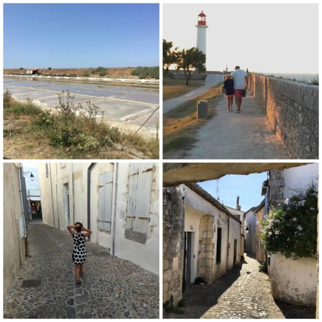 a collage of images from Ile de Re, France