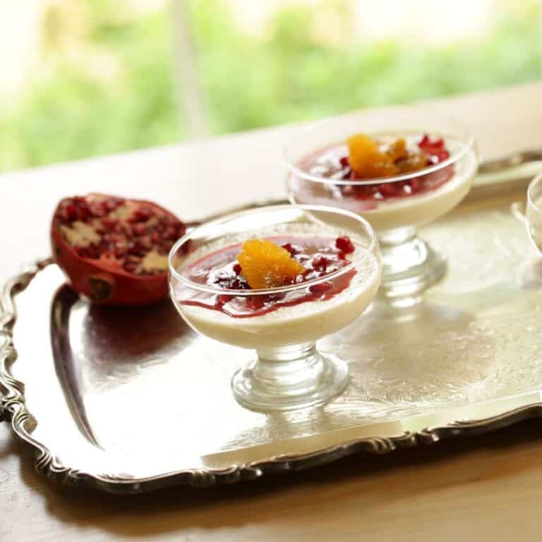 Panna Cotta with Cranberry Compote