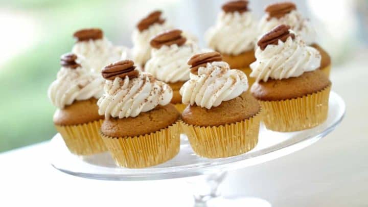 Pumpkin Cupcakes With Cream Cheese Frosting - Entertaining With Beth