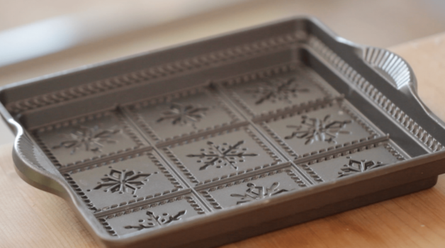 Snowflake Shortbread pan from Nordicware for a Holiday Shortbread Recipe