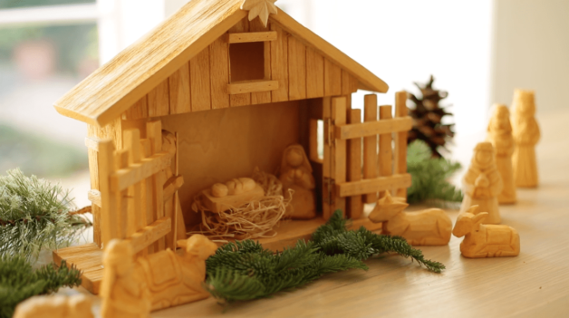 Nativity Scene made from wood