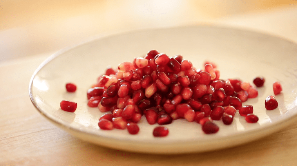 Pomegranate Seeds on a Plate