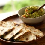 Veggie Quesadilla with Chunky Gaucomole