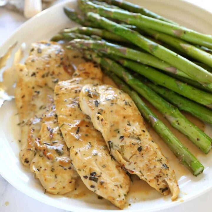 Creamy Chicken Dijon Recipe with Asparagus