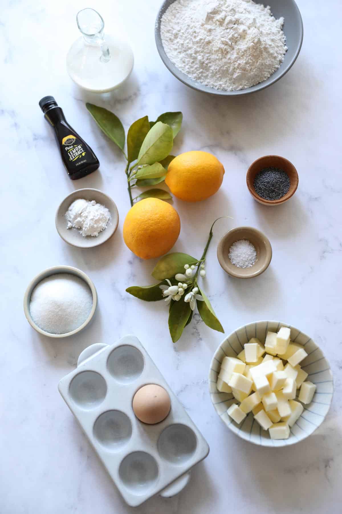 Ingredients laid out on a counter