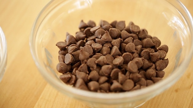 Bowl of chocolate chips