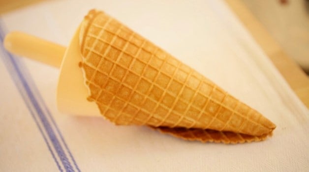 Homemade waffle cone