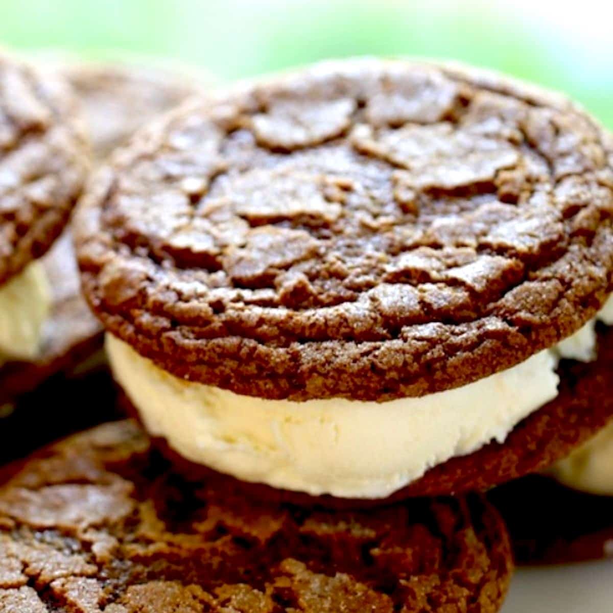 Chewy Ginger Molasses Cookie Sandwich