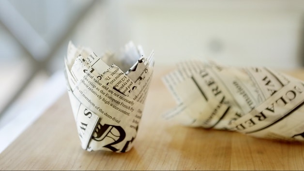 Paper wrappers for cappuccino muffins