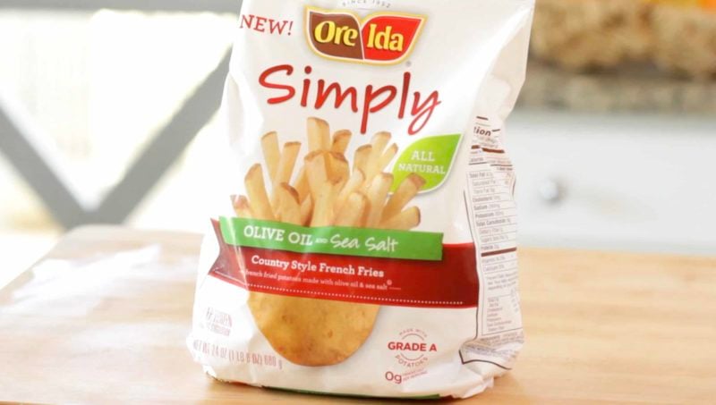 a bag of Ore Ida Simply Frozen French Fries