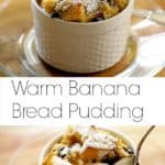 Banana Bread Pudding with Chocolate Chip