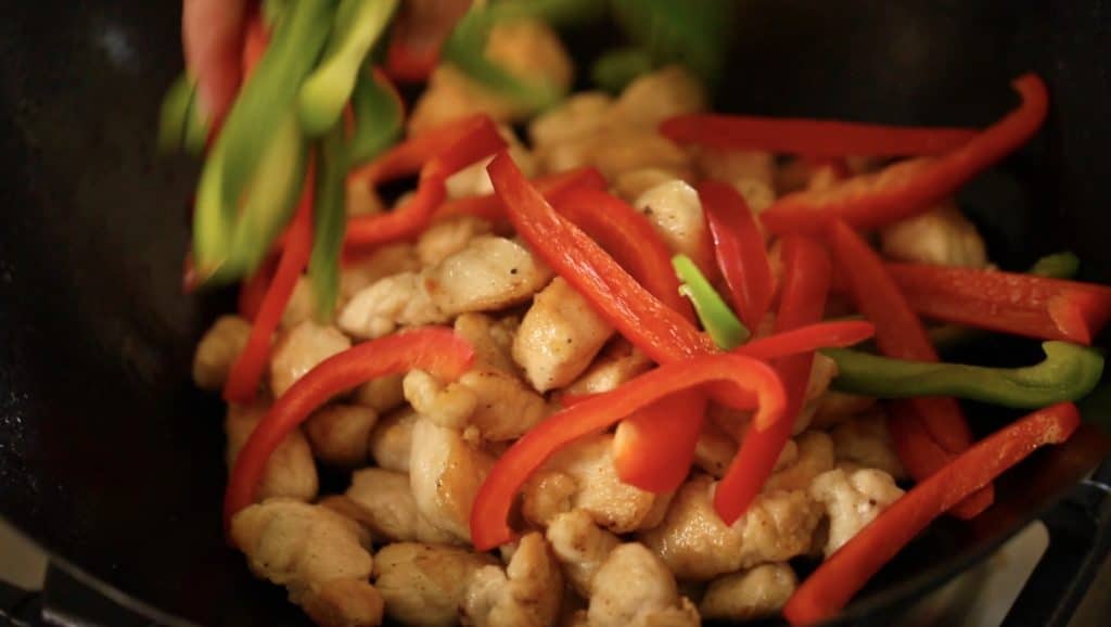 Bells peppers added toEasy Cashew Chicken Recipe