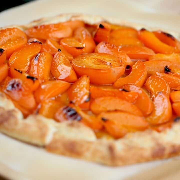 Apricot Galette on a Serving Board