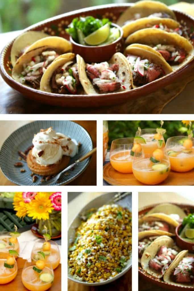 Collage of Mexican Street Food Party Recipes