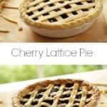 Cherry Pies on cutting board for a how to make a cherry pie recipe