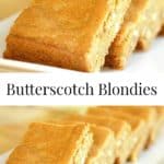 Chewy Butterscotch Blondies