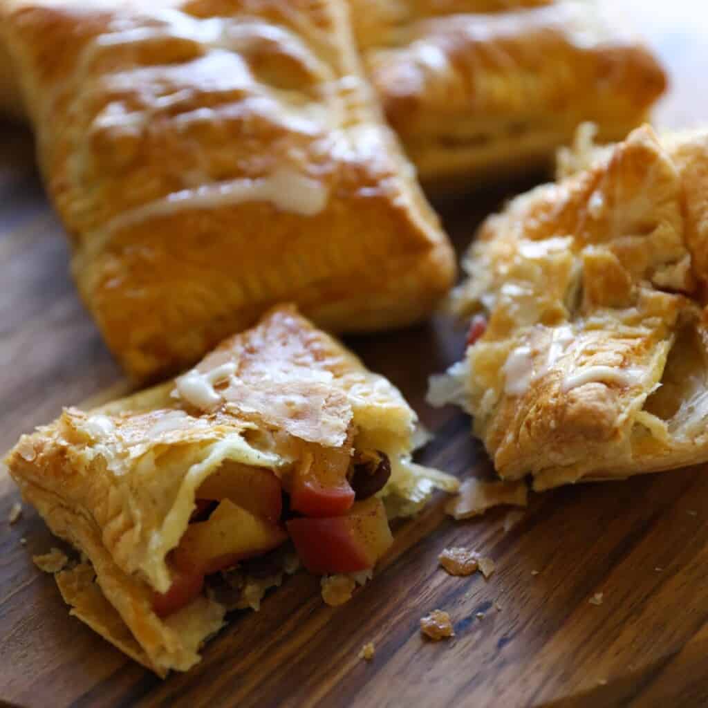 Apple Pastries on a cutting board