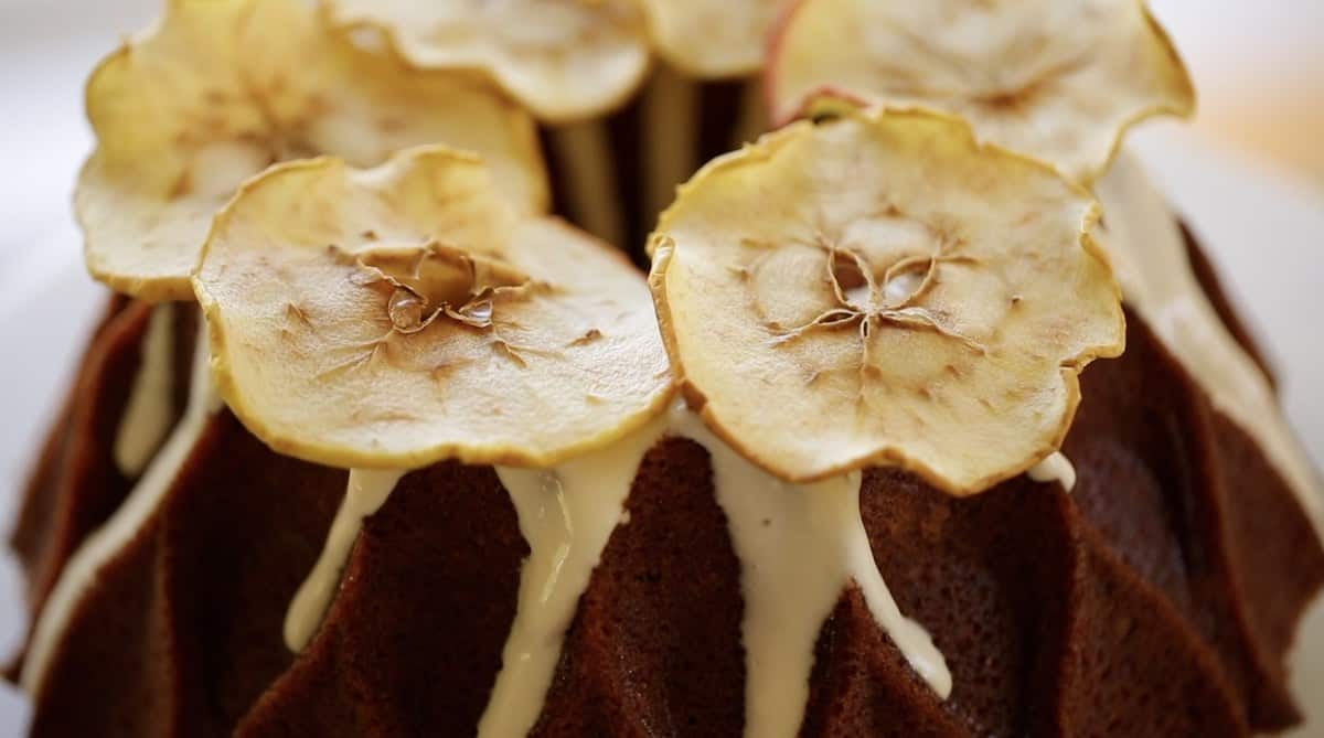 Apple Crumble Cake with Caramel and Apple Icing Recipe