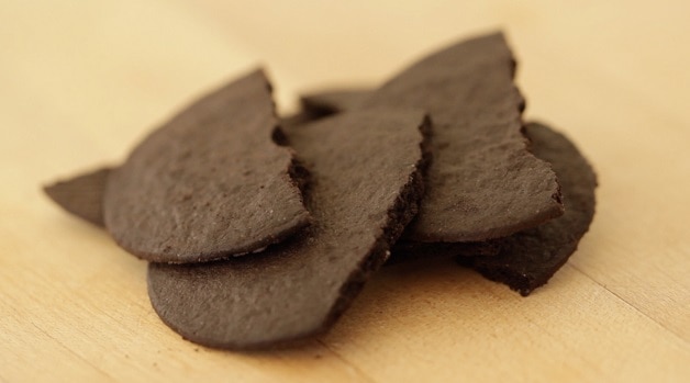 Chocolate wafers on cutting board