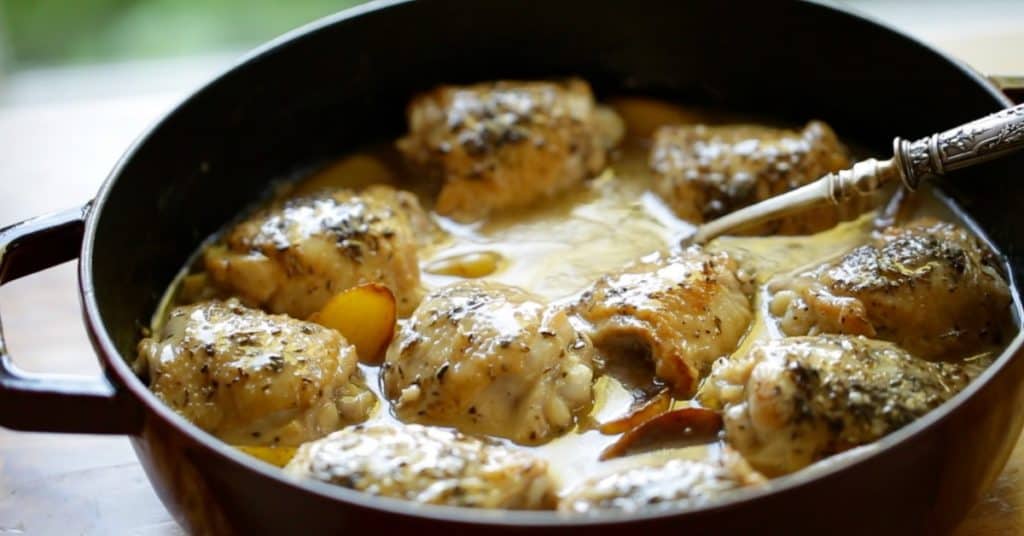 One Pot Chicken and Potatoes Recipe in Braiser