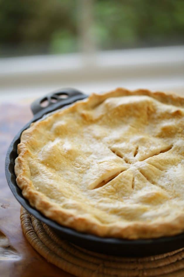 Fully Baked vertical shot of the Best Apple Pie Recipe