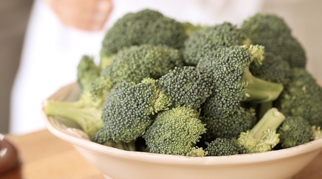 Broccoli florets in bowl