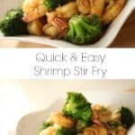 Easy Shrimp Stir Fry Recipe on platter