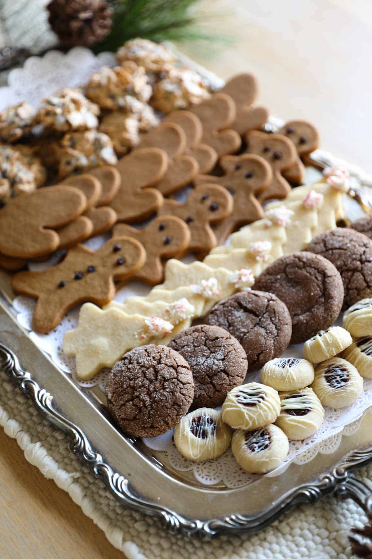 cookie platter with gingerbread men included
