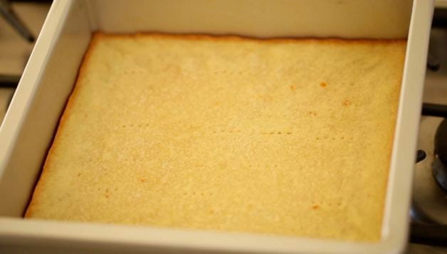 Baked Shortbread Crust Dough ready for topping