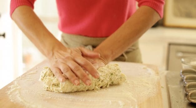 Kneading Dough on a floured surface