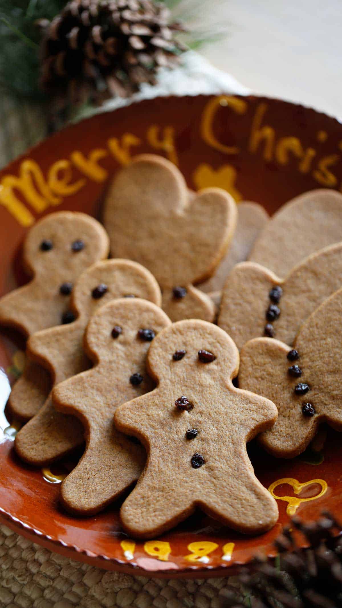 Gingerbread men on a plate