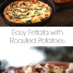 Collage of easy frittata and roasted potato recipe