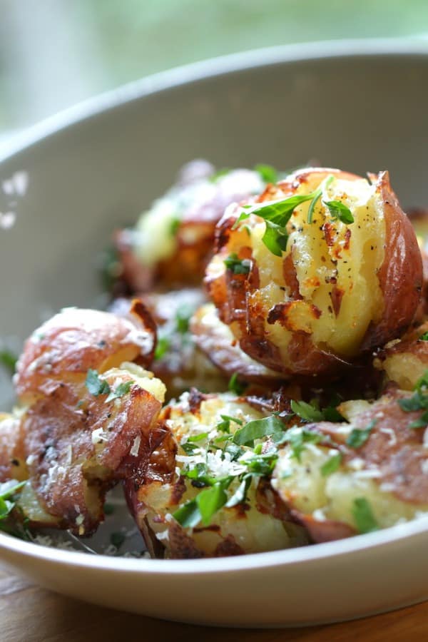 Easy Smashed Potatoes | Entertaining with Beth