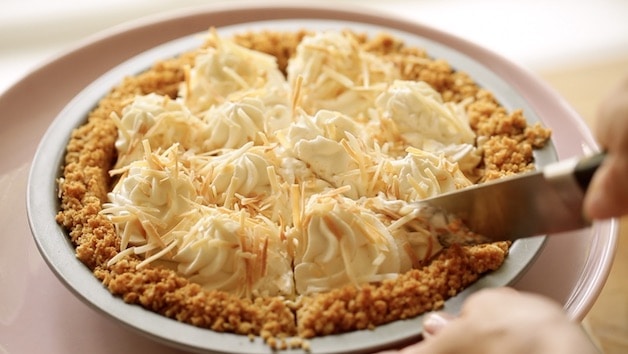 Slicing a Coconut Cream Pie