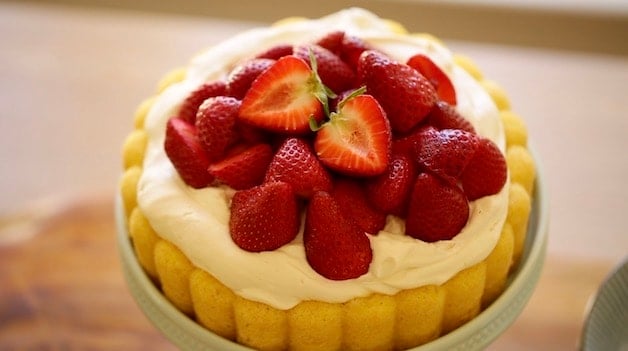 Strawberries and Cream Charlotte Cake by curlygirlkitchen, Quick & Easy  Recipe