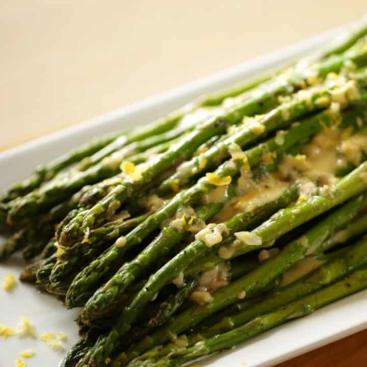 Charred Asparagus Salad with Shallot Vinaigrette