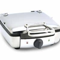 All-Clad 2100046968 99010GT Stainless Steel Belgian Waffle Maker with 7 Browning Settings, 4-Square, Silver