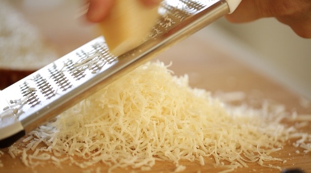 grating parmasen cheese