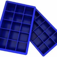 Ozera 2 Pack Silicone Ice Cube Tray, Ice Cube Trays Molds, Easy Release Flexible Ice Cube Molds 15 Ice Cubes for Cocktail, Whiskey, Chocolate