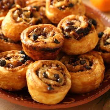 Sticky Buns on a Platter