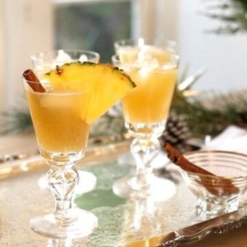 Pineapple Punch on Silver Tray