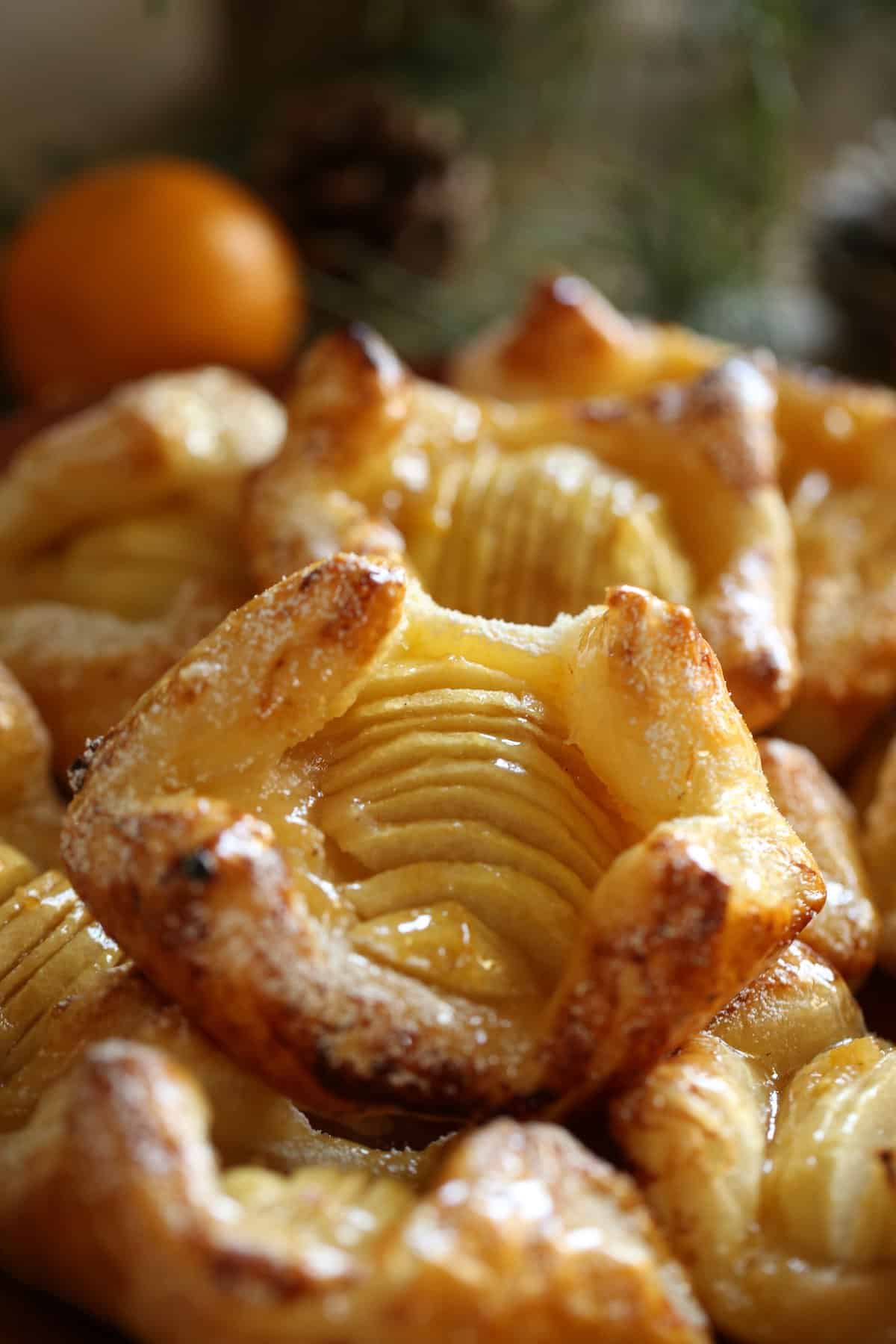French Apple Pastries on a tray