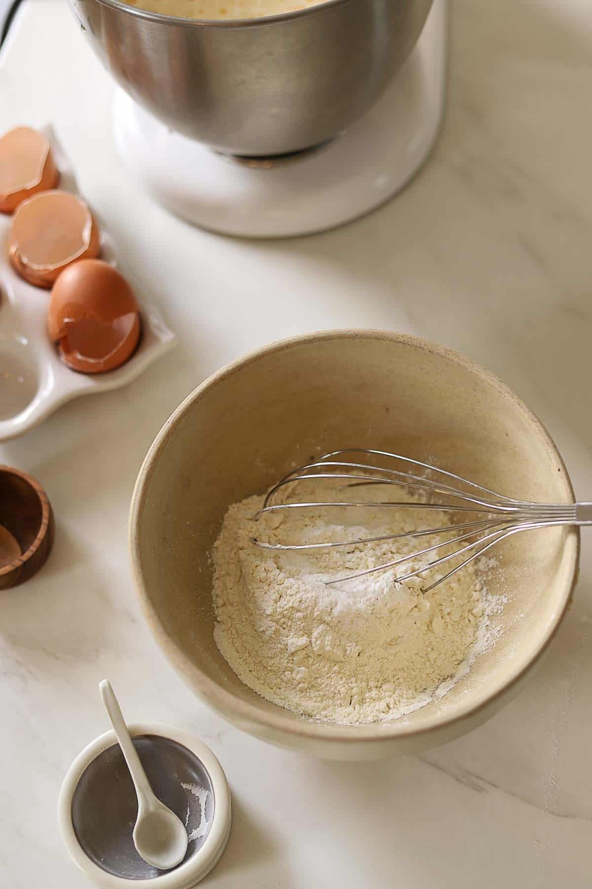 Dry Ingredients mixed into a bowl.