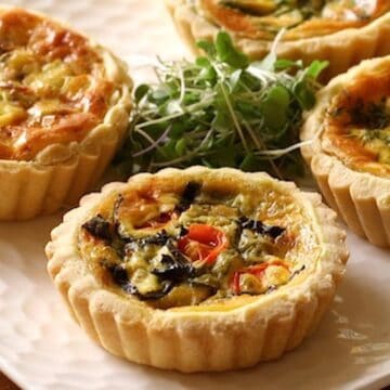 Mini Quiche Recipe on Plate